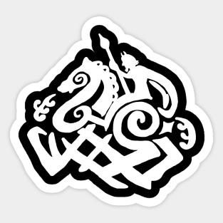 Odin and Sleipnir Sticker